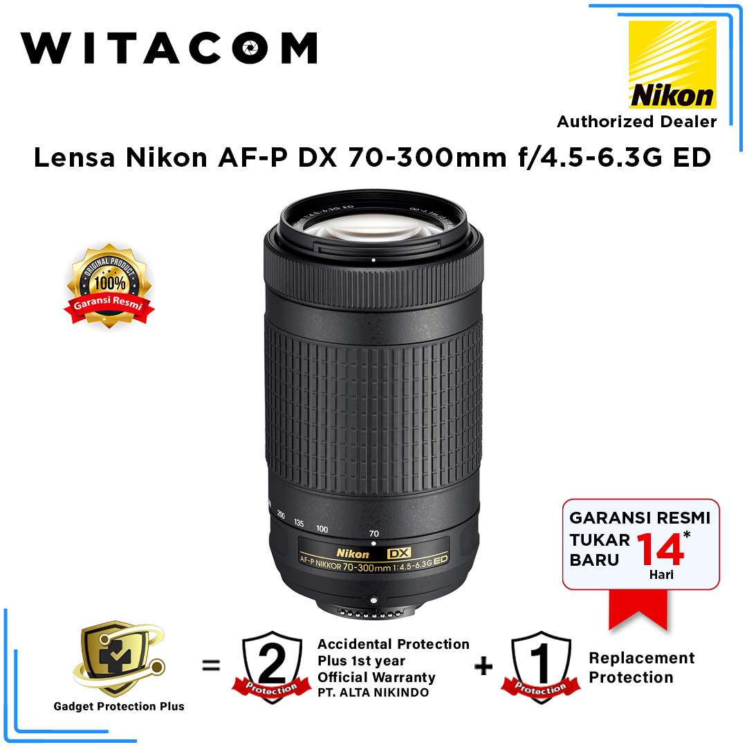 Lensa Nikon AF-P DX 70-300mm f/4.5-6.3G ED (Non VR) – Witacom